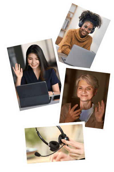 Pessoas de diferentes perfis se beneficiando da terapia online – inclusão e acessibilidade emocional